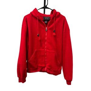 Coaco New York Red Zip Up Hoodie Sz Medium